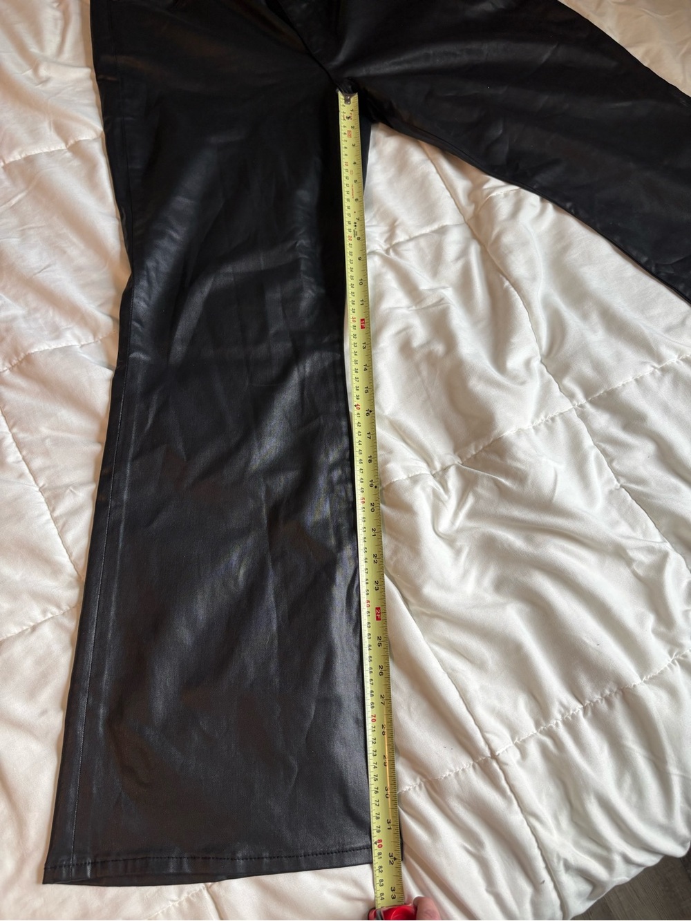 KUT From The Kloth Ana High Rise Fab Ab Coated Flare Pants – Black – Size 16W - Picture 2 of 3